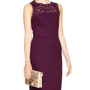 Ted Baker London Verita Midi Lace Eyelet Dress Burgundy 2